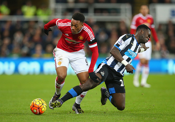 anthony martial,jogador,cheick tiote,manchester,equipa,newcastle